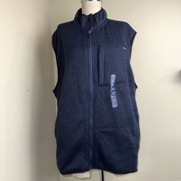 NWT Chaps Men’s Navy Blue Pocket Sweater Vest Men's Size XL - Picture 3 of 13